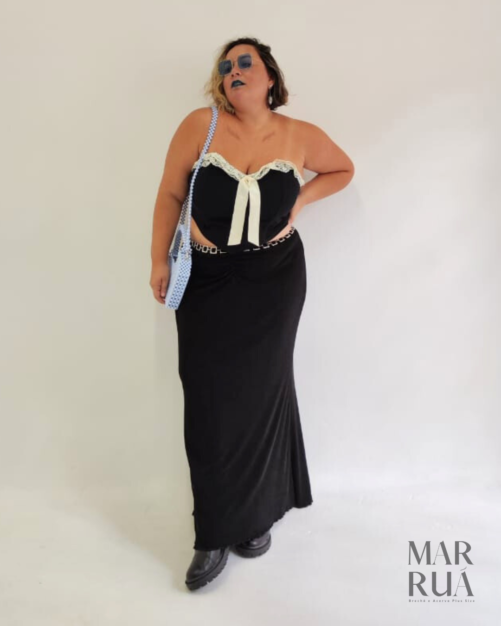 Cropped Preta Renda | 4XL - Imagem 3