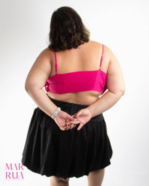 Cropped Rosa Babado | 3XL - Imagem 4
