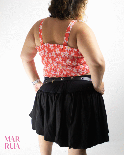 Cropped Floral Coral Sislla | G4 - Imagem 4