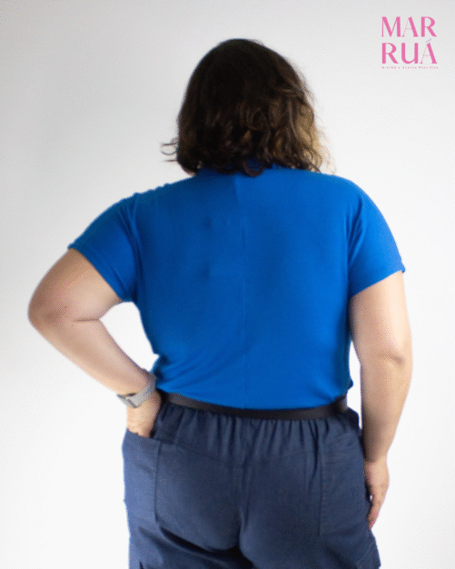 Blusa Azul Canelada | GG - Imagem 4