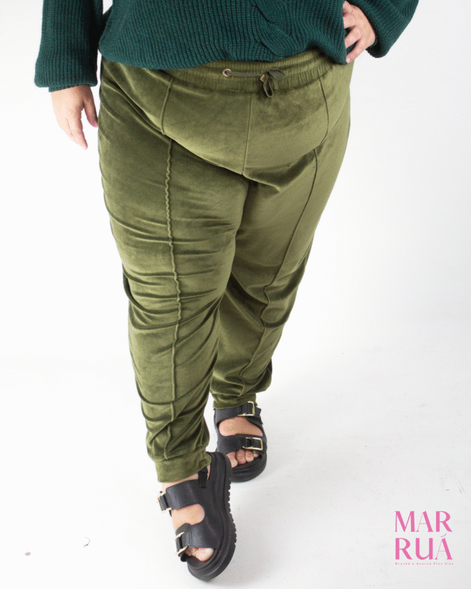 Calça Veludo Verde | 52 | Feira