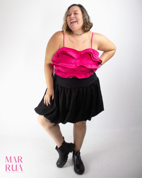Cropped Rosa Babado | 3XL - Imagem 3