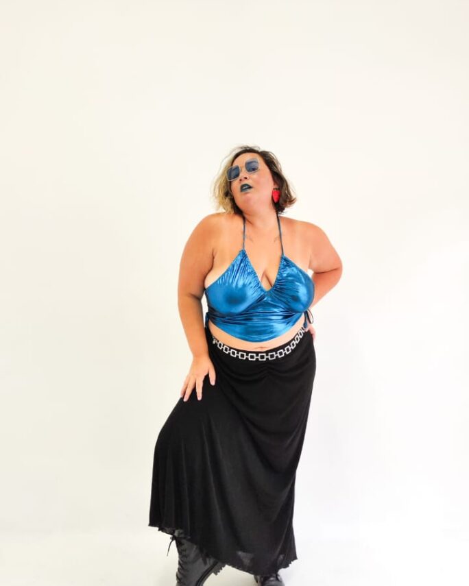 Blusa Azul Metalizada | 54