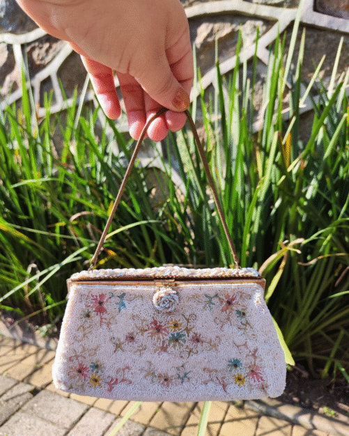 Bolsa Toilette Francesa Vintage Micro Miçangas - Imagem 2