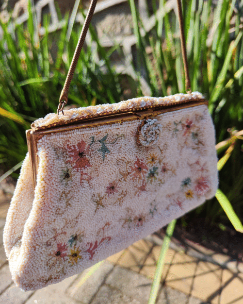 Bolsa Toilette Francesa Vintage Micro Miçangas - Imagem 3