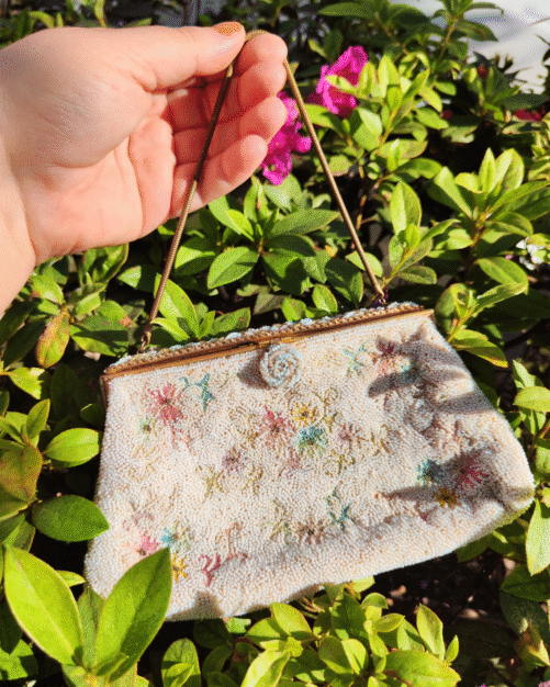 Bolsa Toilette Francesa Vintage Micro Miçangas - Imagem 6