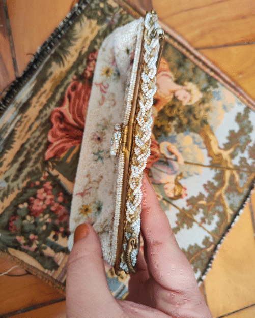 Bolsa Toilette Francesa Vintage Micro Miçangas - Imagem 4