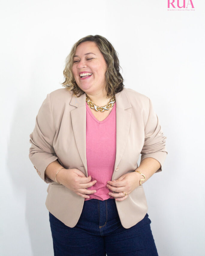 Blazer Bege Luigi Bertolli | 48 (veste 50 confortável)