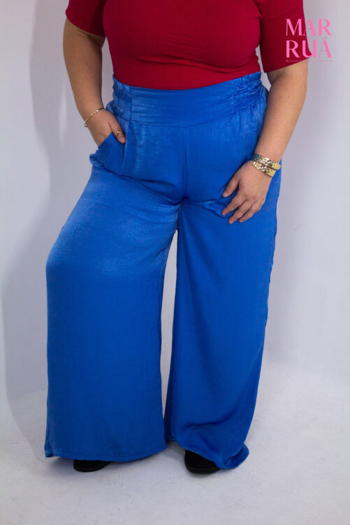 Calça Azul Acetinada | G2