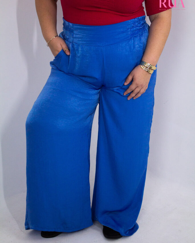 Calça Azul Acetinada | G2