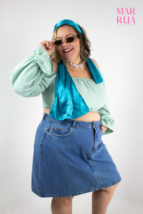 Saia Jeans Toda Frida | G3 (Veste 52-54) - Imagem 3