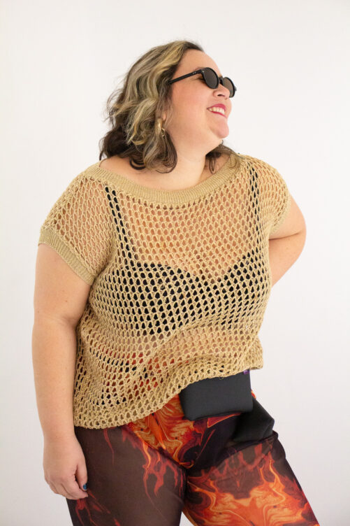 Blusa Dourada Crochê | 50