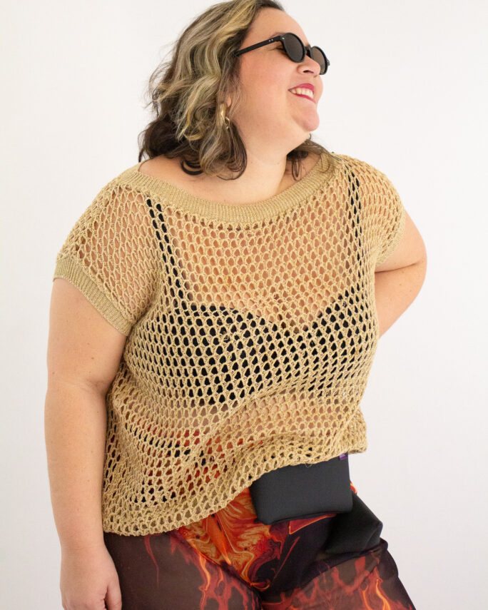 Blusa Dourada Crochê | 50