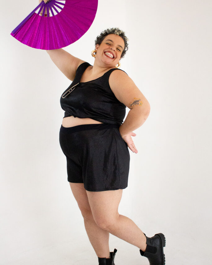 Conjunto Preto com Brilho | GG