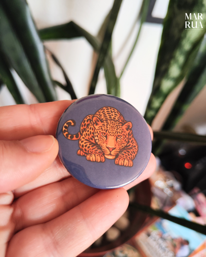 Botton Onça Roxo | Redondo