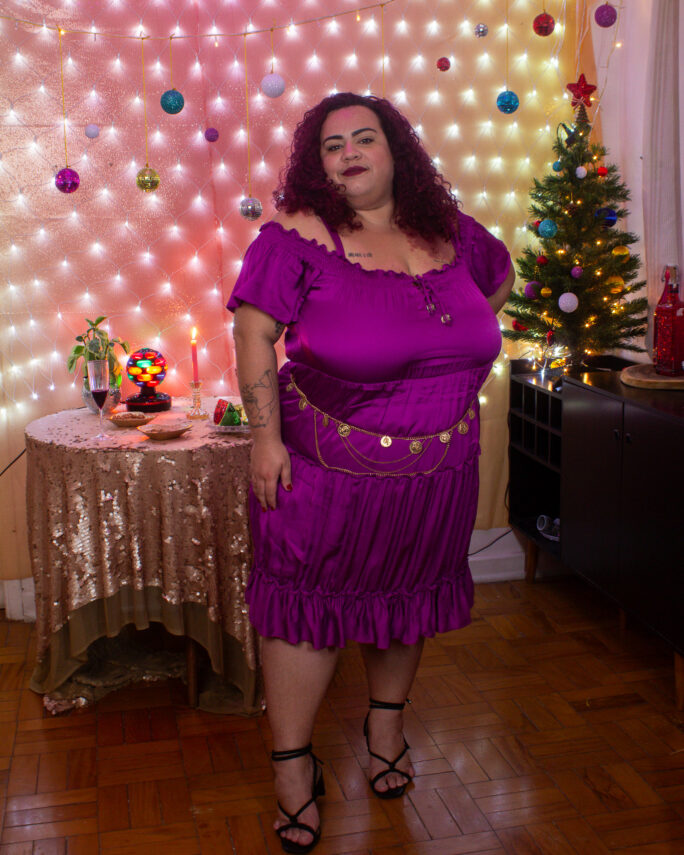 Vestido Roxo Elastec | G4