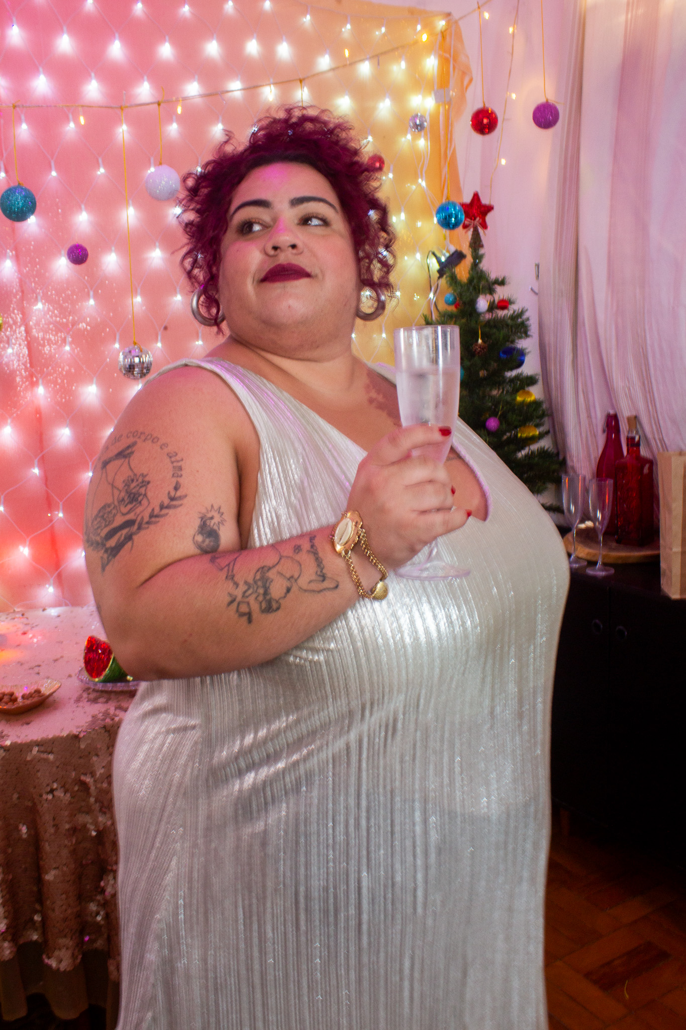 Vestido Prateado Plissado | G5 - Imagem 3