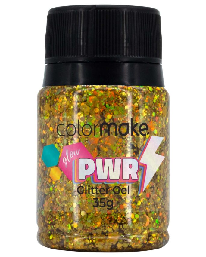 Glitter Gel Dourado PWR Color Make