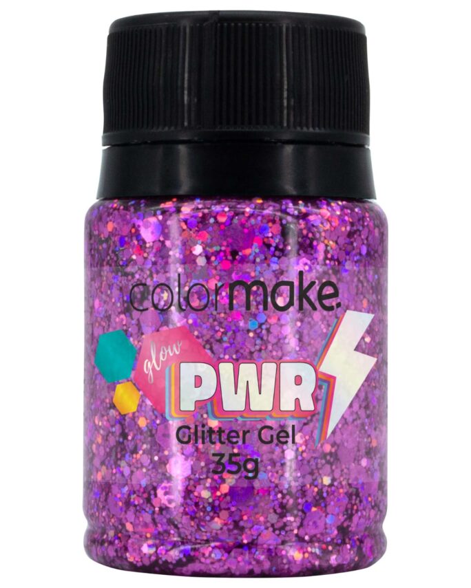 Glitter Gel Rosa Intenso PWR Color Make